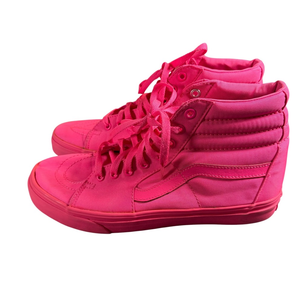 Vans Sk8-Hi Neon Pink High Top Sneakers Mens 9 Womens 10.5 Monochromatic